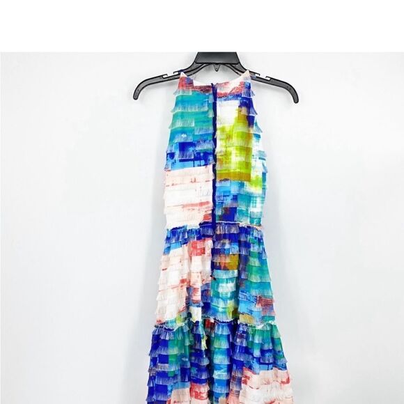Belle Badgley Mischka Blair Fringe Dress 
Sleeveless Mini Colorful Dress - Picture 4 of 9
